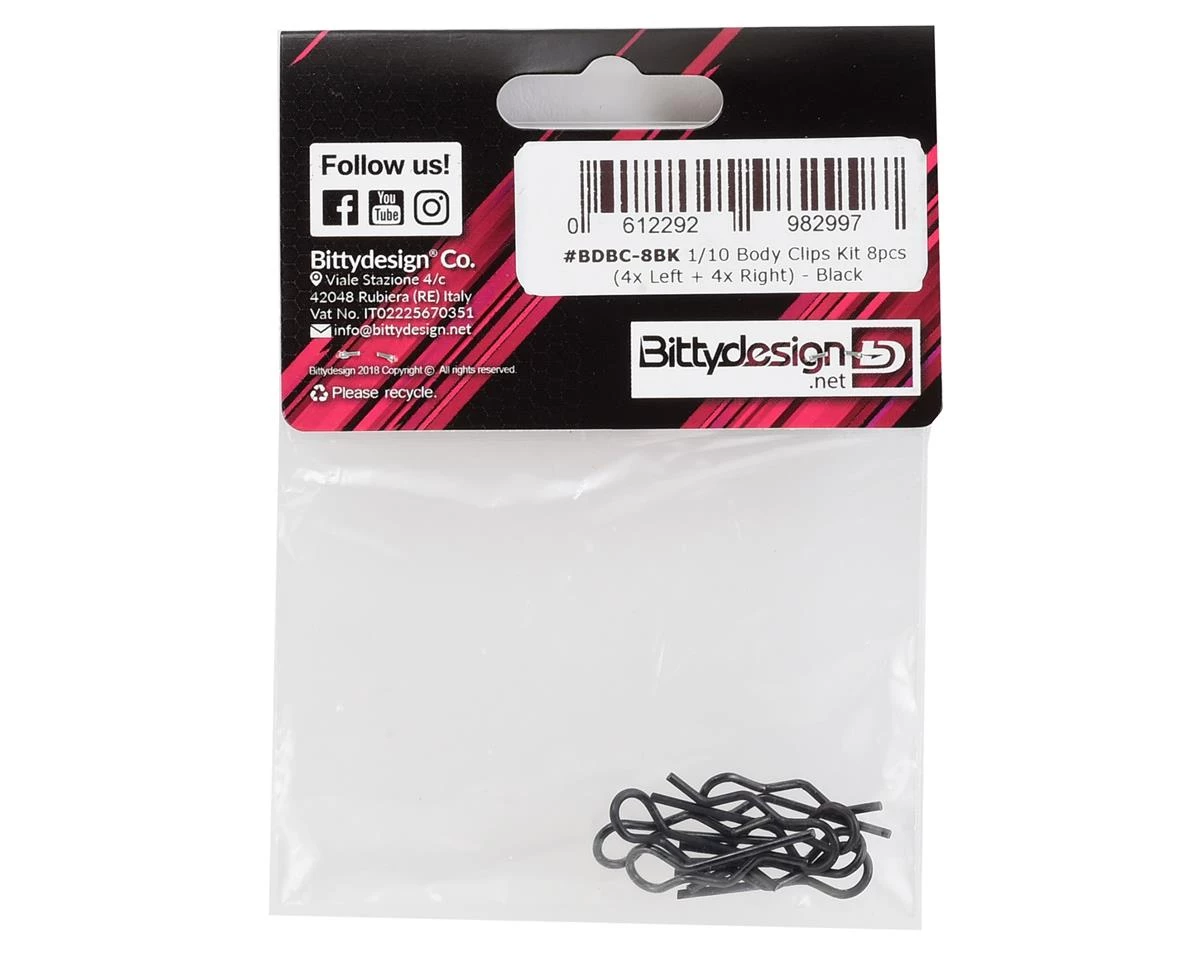Bittydesign 1/10 Body Clips (Black) 4 Bittydesign 1/10 Body Clips (Black) - Image 2