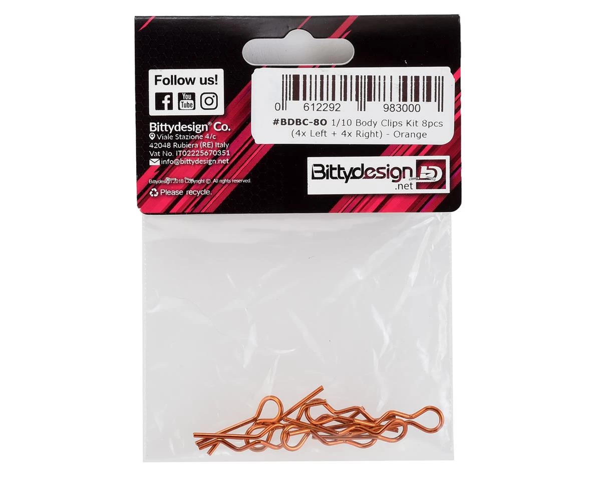Bittydesign 1/10 Body Clips (Orange) 4 Bittydesign 1/10 Body Clips (Orange) - Image 2