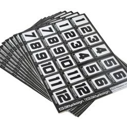 Bittydesign Race Number Decal Sheet (Large Pack - 10 Sheets)