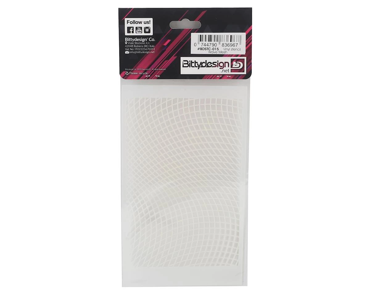 Bittydesign Vinyl Paint Stencil (Wave Mesh) 4 Bittydesign Vinyl Paint Stencil (Wave Mesh) - Image 2