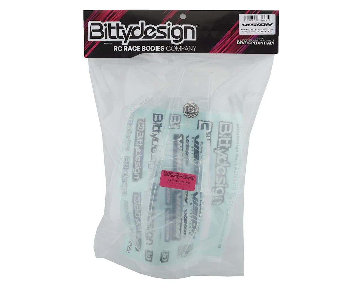 Bittydesign Vision Pre-Cut RC8B3.2 1/8 Nitro Buggy Body (Clear) 4 Bittydesign Vision Pre-Cut RC8B3.2 1/8 Nitro Buggy Body (Clear) - Image 2
