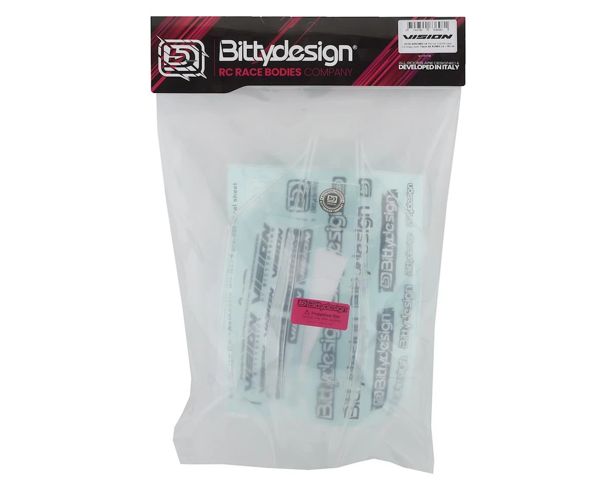 Bittydesign Vision Pre-Cut RC8B3.2e 1/8 Electric Buggy Body (Clear) 4 Bittydesign Vision Pre-Cut RC8B3.2e 1/8 Electric Buggy Body (Clear) - Image 2