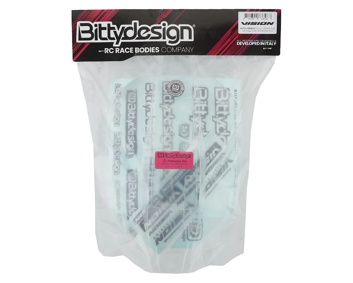 Bittydesign "Vision" Hot Bodies E819RS Pre-Cut 1/8 Buggy Body (Clear) 4 Bittydesign "Vision" Hot Bodies E819RS Pre-Cut 1/8 Buggy Body (Clear) - Image 2