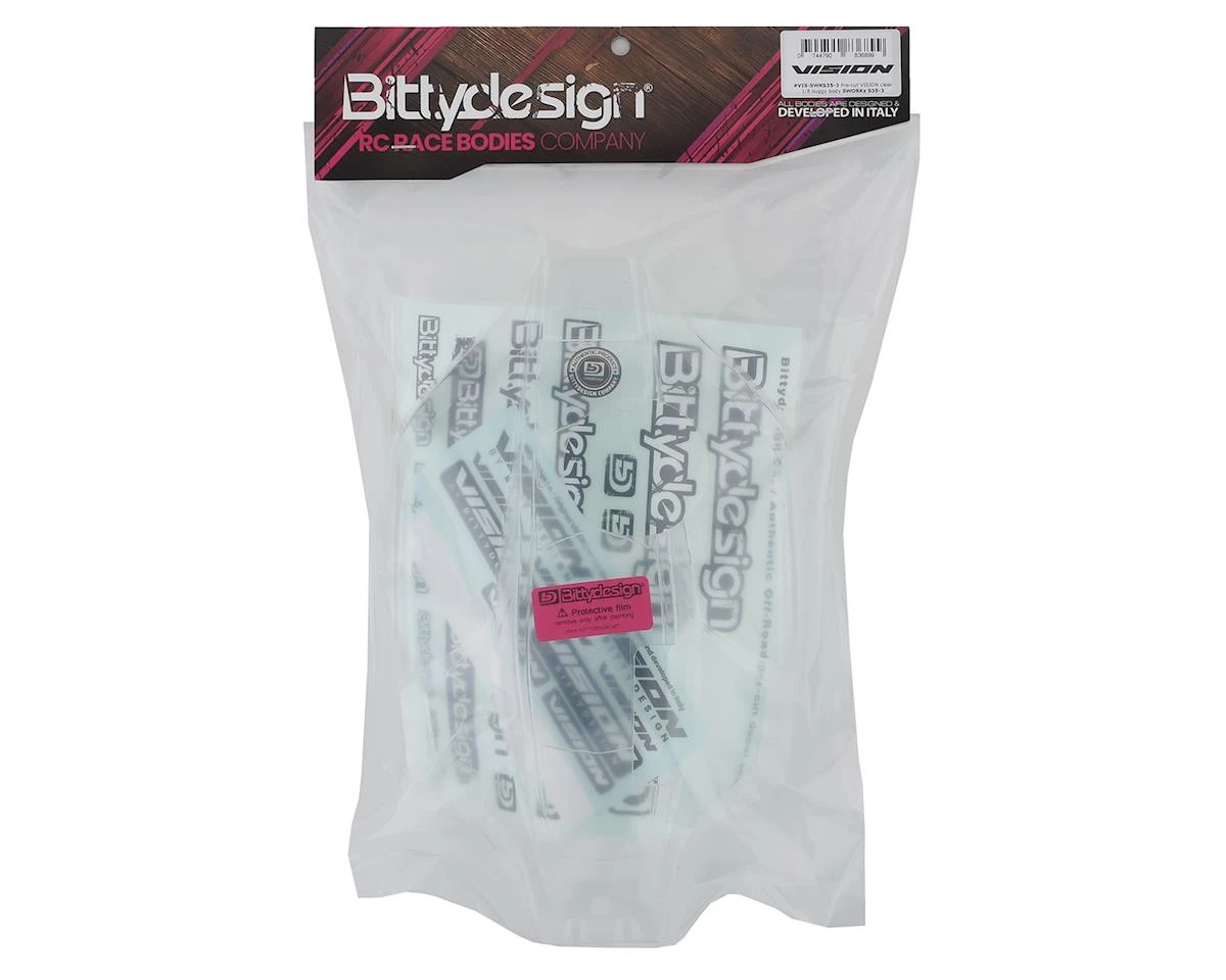 Bittydesign Vision 1/8 Pre-Cut Buggy Body (Clear) (Sworkz S35-3) 4 Bittydesign Vision 1/8 Pre-Cut Buggy Body (Clear) (Sworkz S35-3) - Image 2