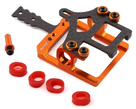 NEXX Racing Aluminum Square Motor Mount for 90-94mm RM (Orange) 3 NEXX Racing Aluminum Square Motor Mount for 90-94mm RM (Orange)