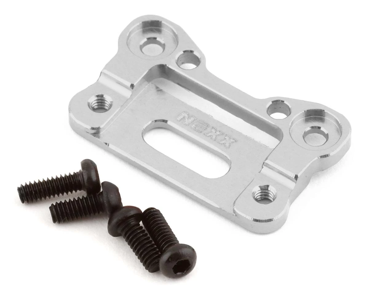 NEXX Racing Aluminum Front Bumper Mount Base (Silver) 3 NEXX Racing Aluminum Front Bumper Mount Base (Silver)