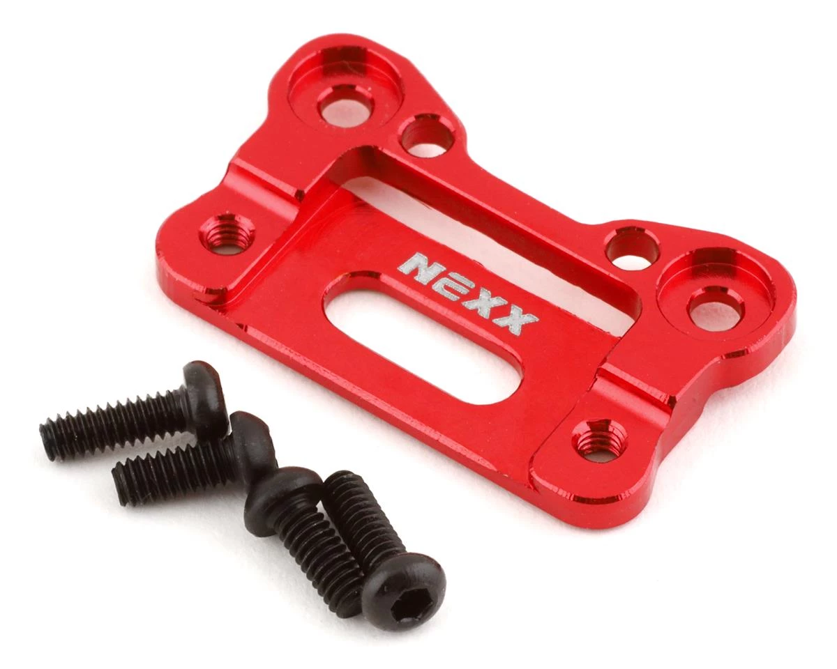 NEXX Racing Aluminum Front Bumper Mount Base (Red) 3 NEXX Racing Aluminum Front Bumper Mount Base (Red)