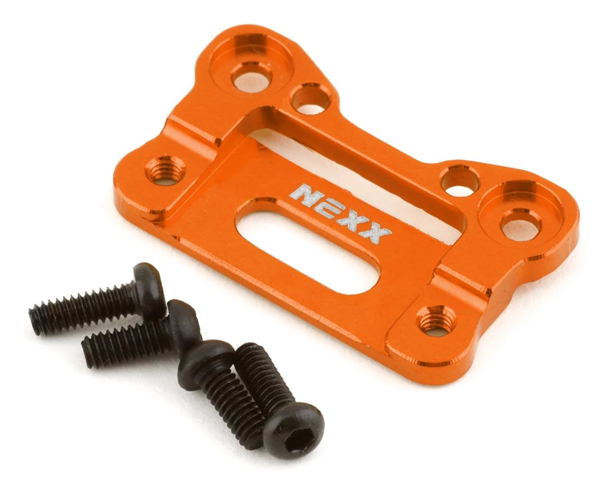 NEXX Racing Aluminum Front Bumper Mount Base (Orange) 3 NEXX Racing Aluminum Front Bumper Mount Base (Orange)