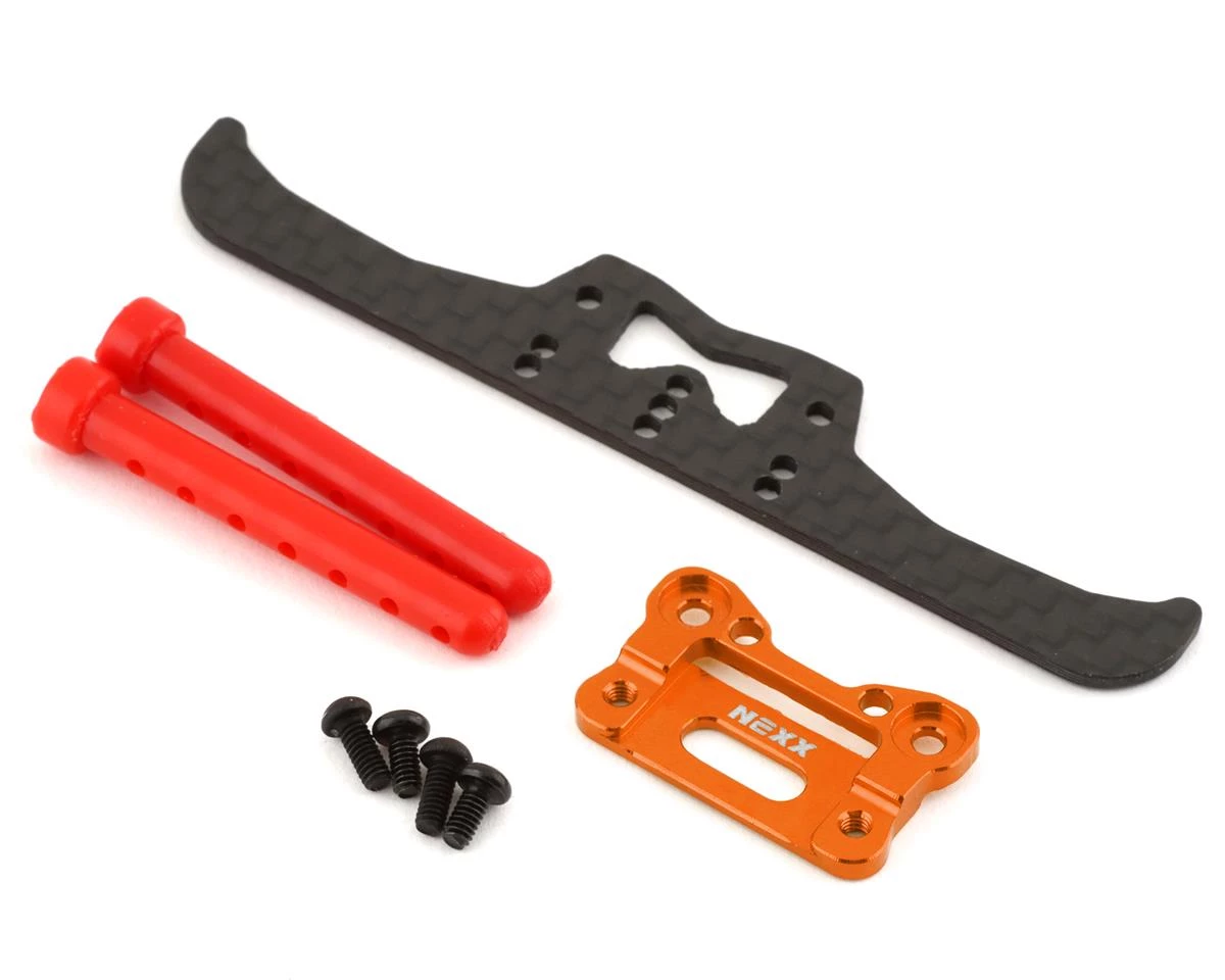 NEXX Racing Mini-Z Aluminum/Carbon Front Pancar Bumper (Orange) 3 NEXX Racing Mini-Z Aluminum/Carbon Front Pancar Bumper (Orange)