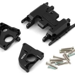 NEXX Racing Axial SCX24 CNC Aluminum Skid Plate w/Gear Box (Black)